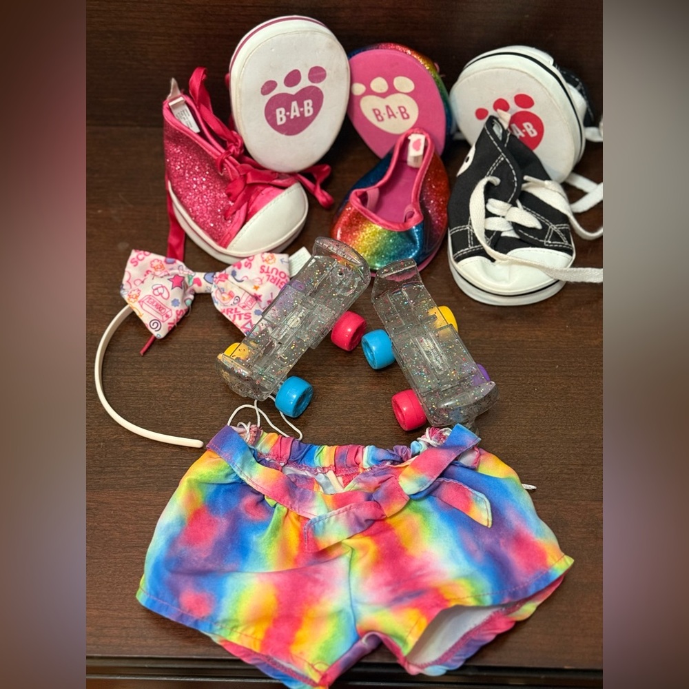 Colorful Build-A-Bear Clothing and Accessories Set